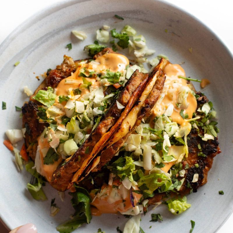 A picture of Brandon's Egg Roll Tacos