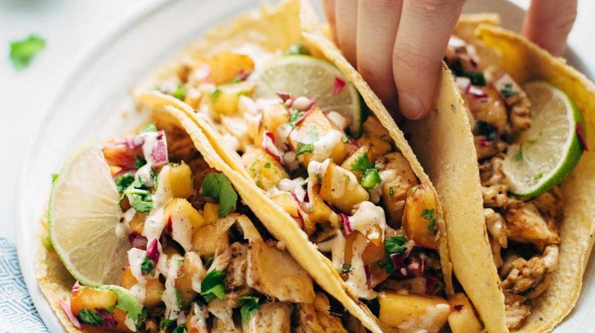 Chili Lime Fish Tacos on a plate.