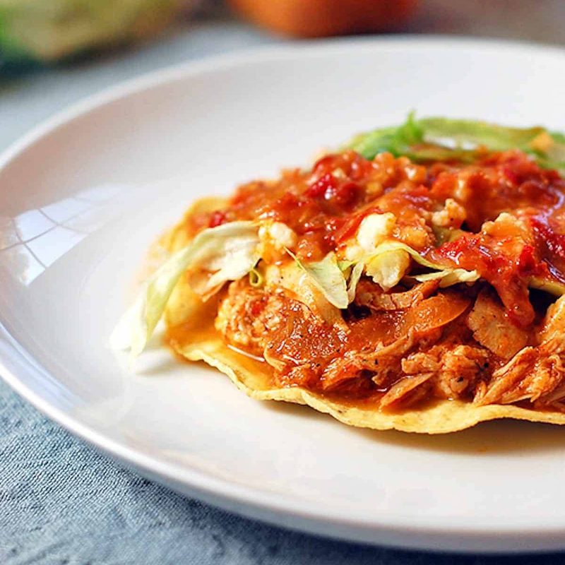 A picture of Marisa's Spicy Chicken Tostadas